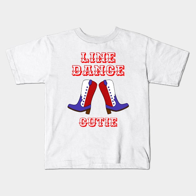 LINE Dance Cutie Kids T-Shirt by SartorisArt1